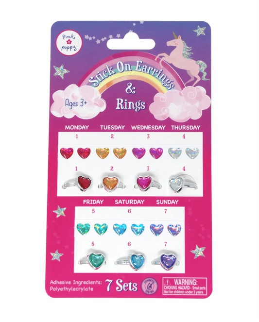 S-4056 STICK ON EARRINGS&RINGS