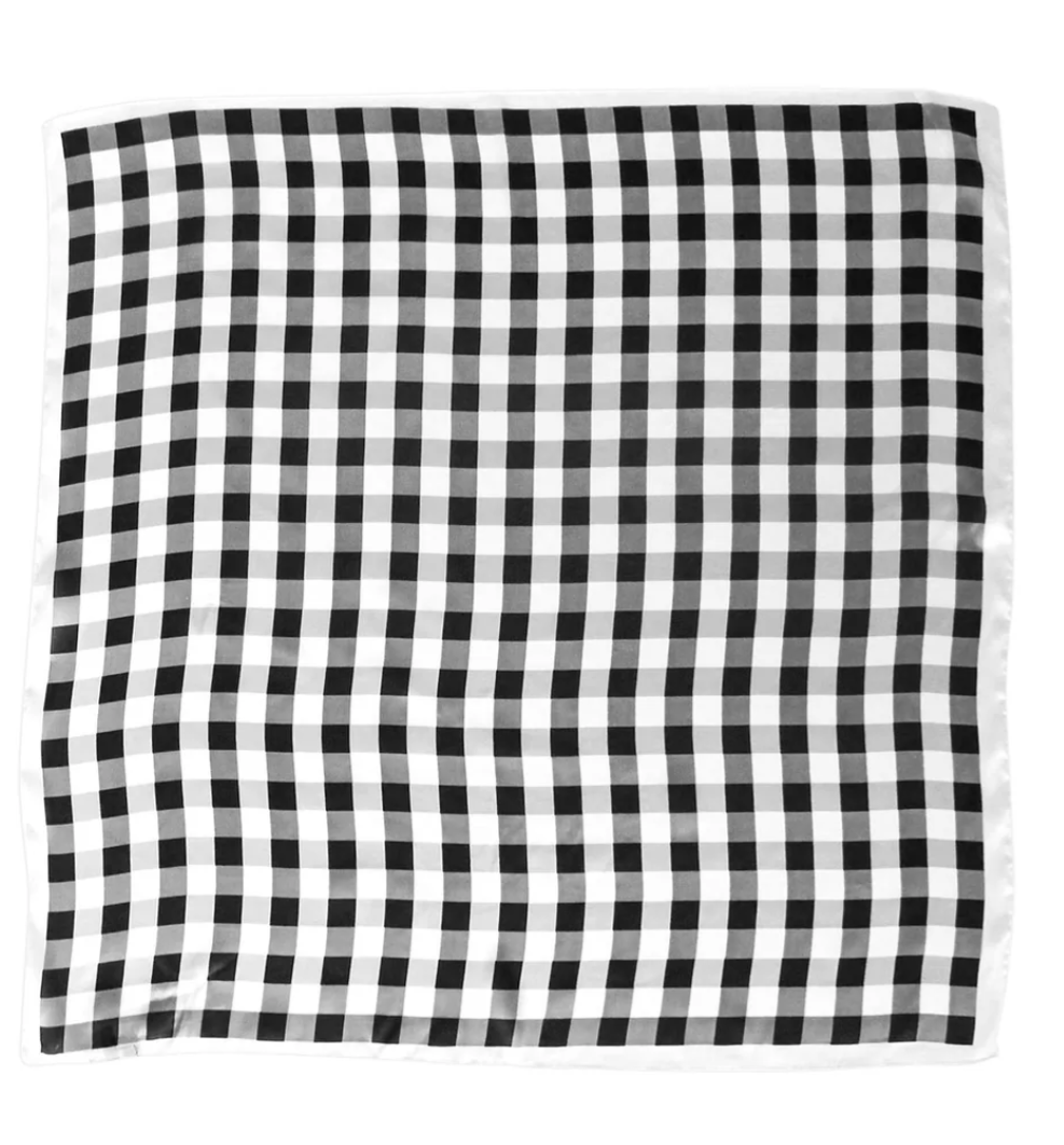 BLACK WHITE GREY SCARF