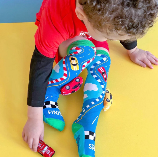 RACING CARS TODDLER SOCKS
