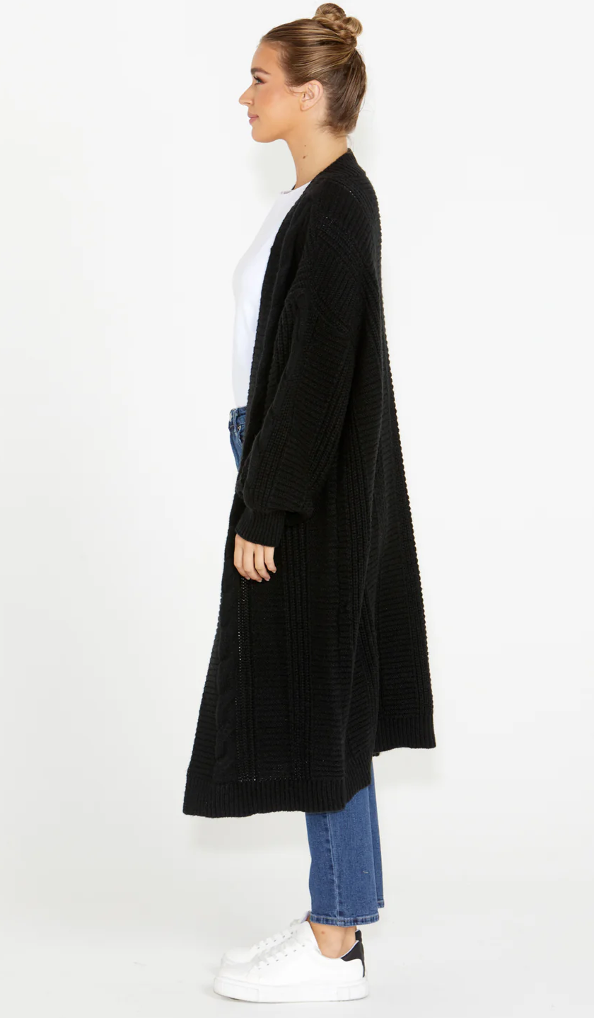 BELINDA CHUNKY CARDI BLK