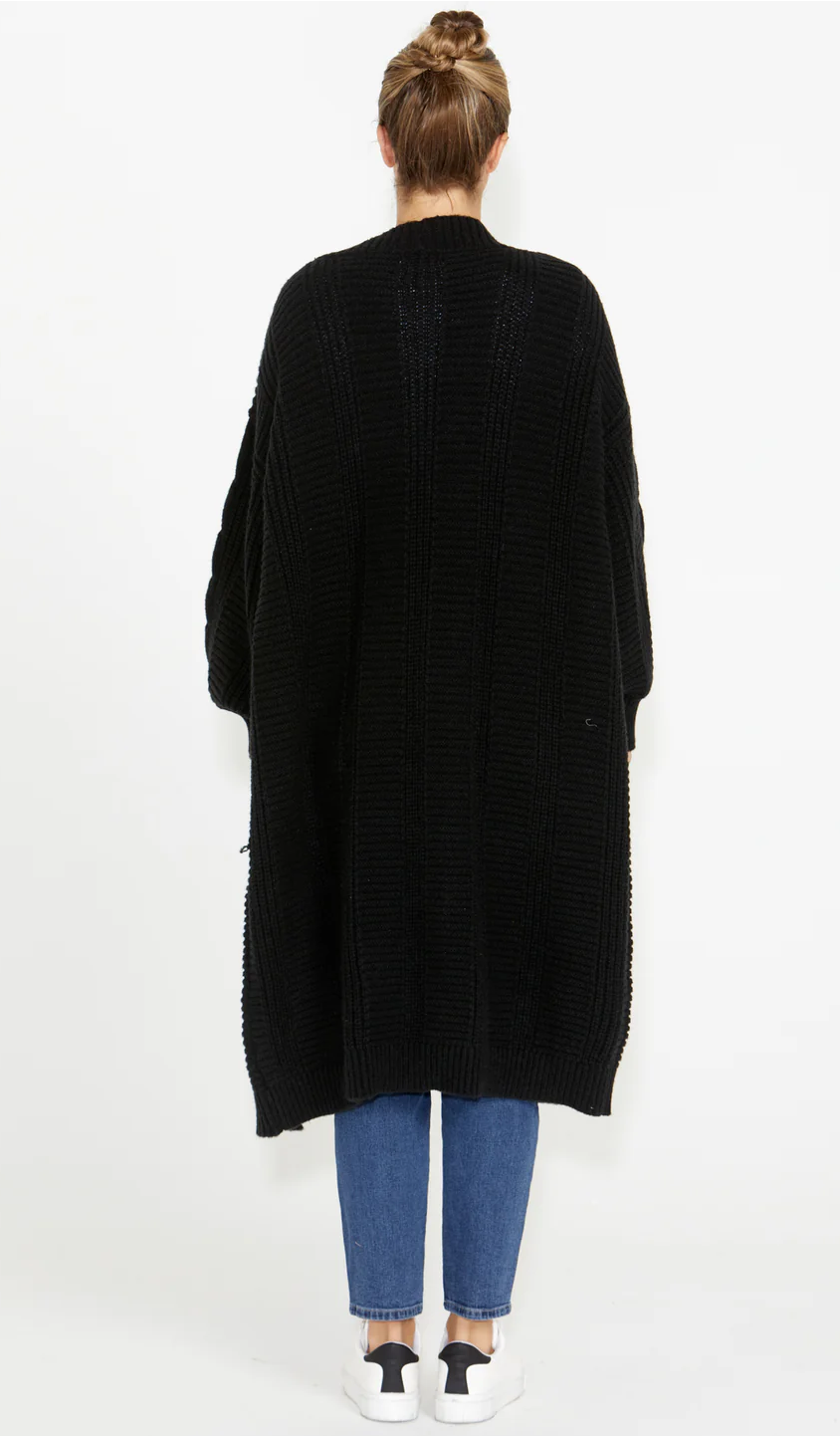 BELINDA CHUNKY CARDI BLK