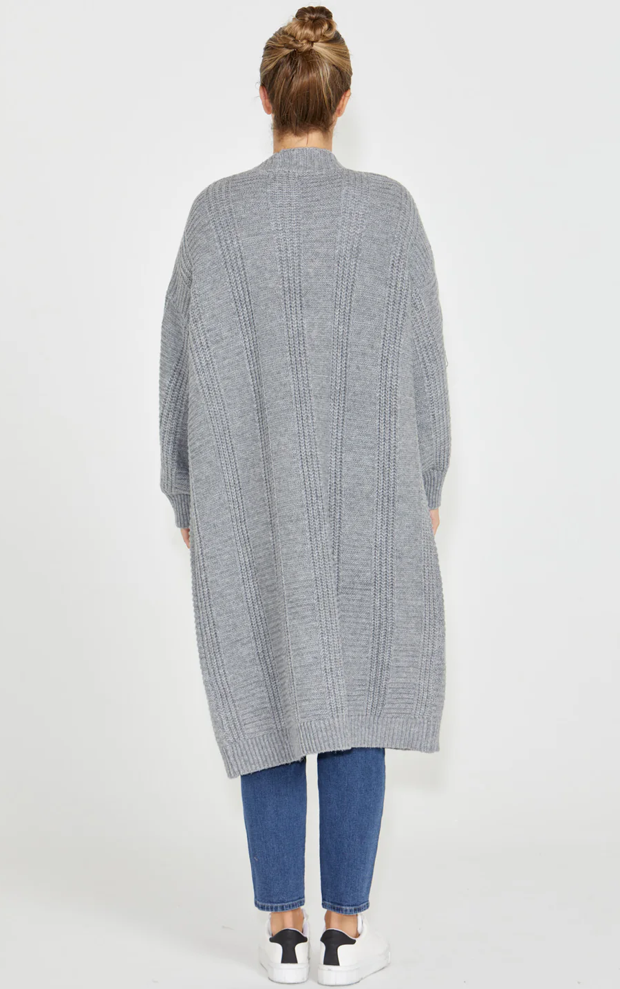 BELINDA CHUNKY CARDI GREY