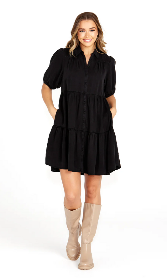 CHARITY SHIRT DRESS BLK