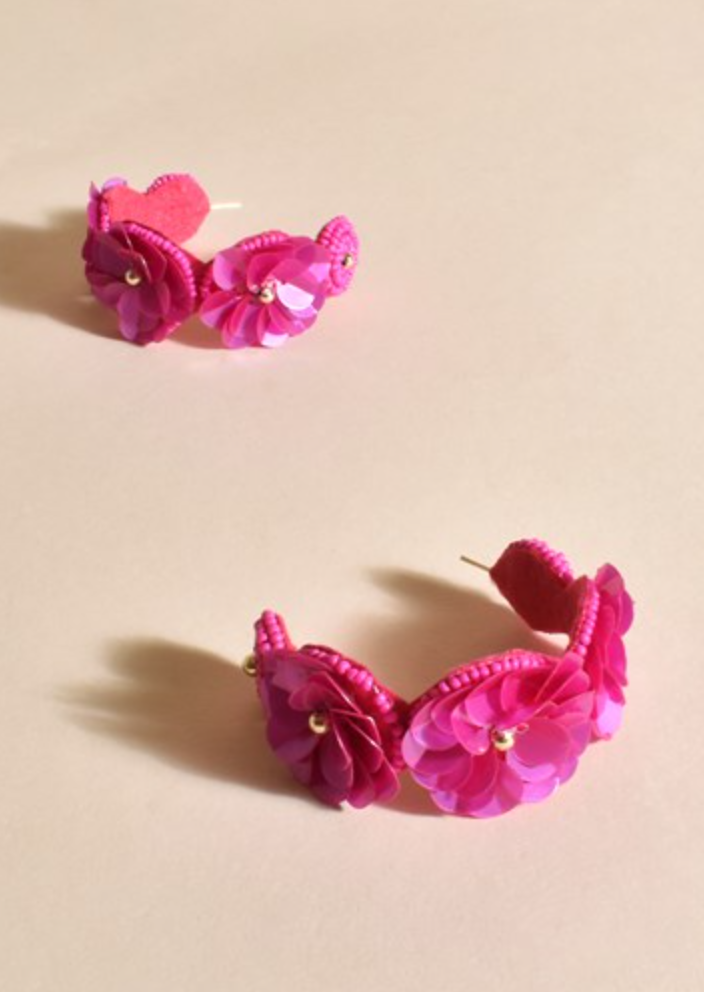 AEA-3160HOTXPINK ADORNE EARRING