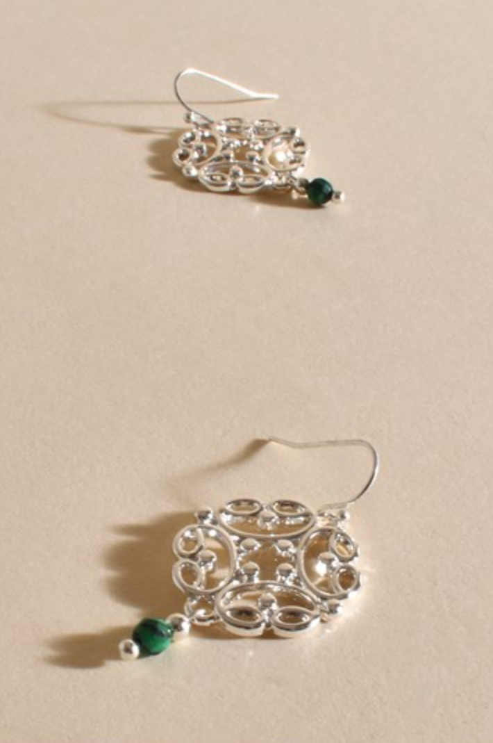 AED-3374GREESILV ADORNE EARRINGS