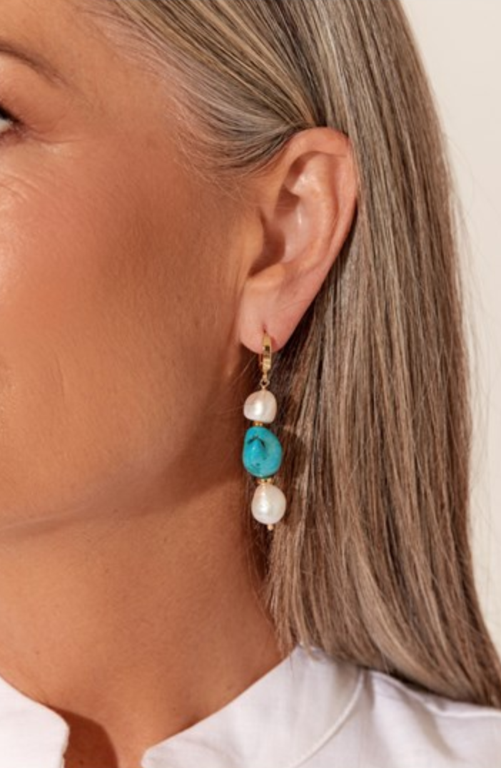 AED-3671TURQCREA ADORNE EARRINGS