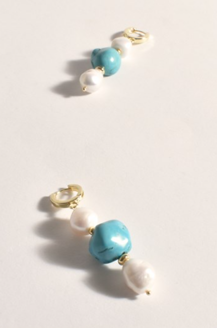AED-3671TURQCREA ADORNE EARRINGS