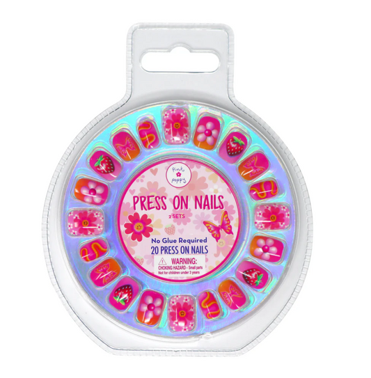 PINK POPPY FAIRY BUTTERFLY NAILS