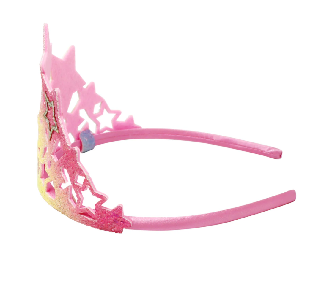 PINK POPPY UNICORN RAINBOW GLITTER CROWN