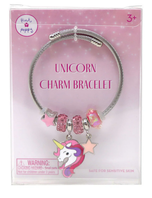 PINK POPPY CHARM BRACELET UNICORN