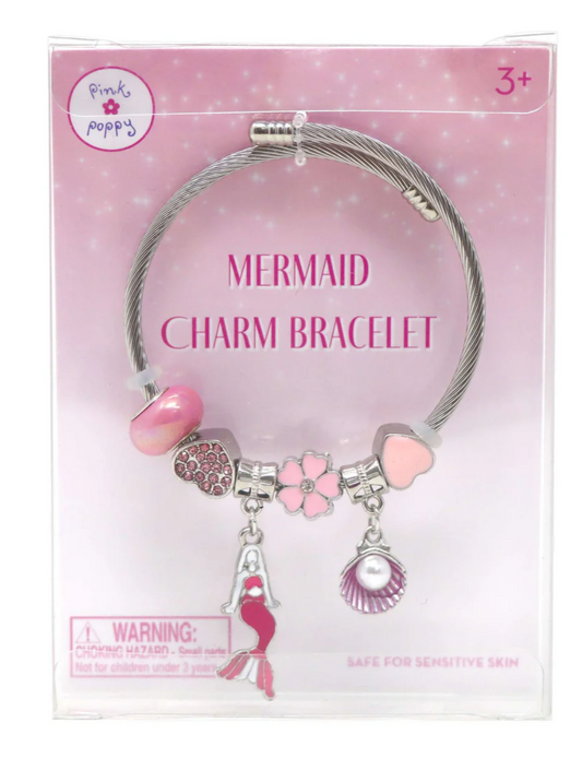PINK POPPY CHARM BRACELET MERMAID