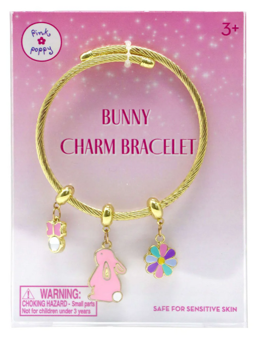 PINK POPPY CHARM BARACELET BUNNY
