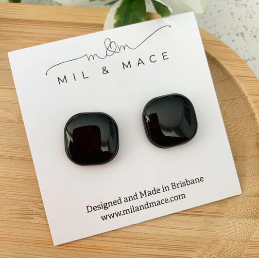 MIL & MACE LUCY STUDS BLACK