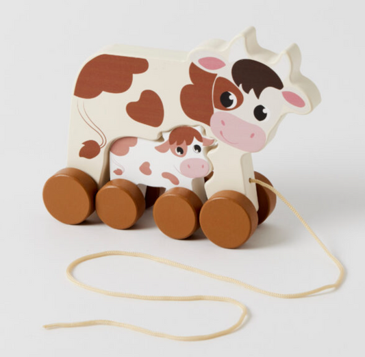 PULL ALONG COW & BABY