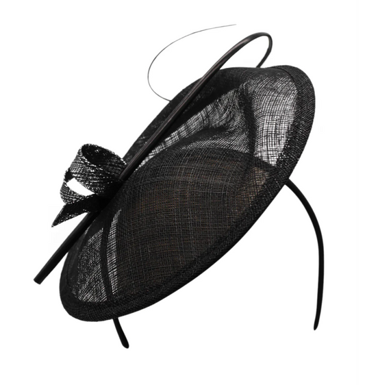 ZEYA FASCINATOR BLACK