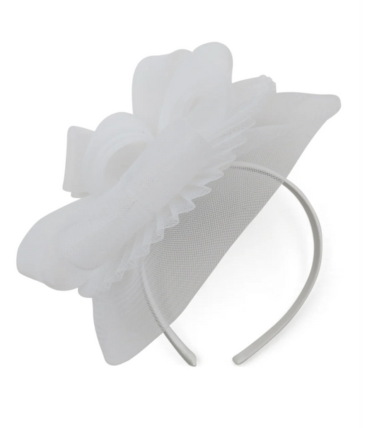 SIMONE FASCINATOR WHITE