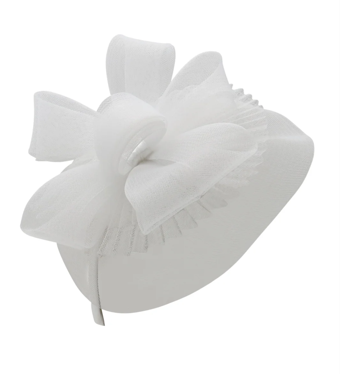 SIMONE FASCINATOR WHITE