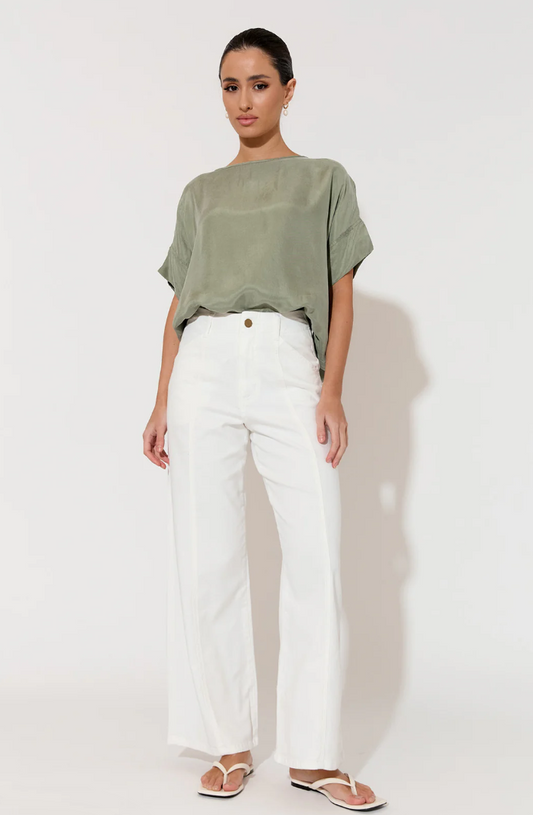 ADORNE GRETA CUPRO TOP KHAKI