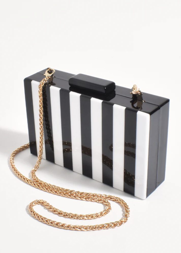 JONES STRIPE RESIN CLUTCH