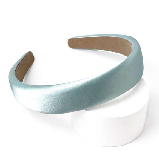 SACHA SATIN HEADBAND BLUE
