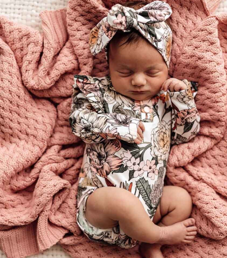 SNUGGLE HUNNY AUSTRALIANA LONG SLEEVE ORGANIC BODYSUIT
