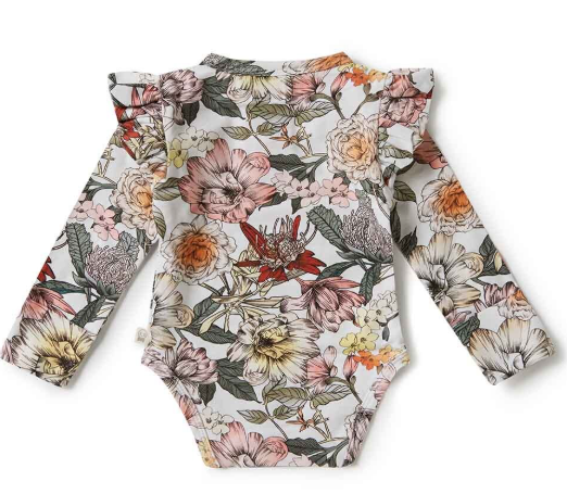 SNUGGLE HUNNY AUSTRALIANA LONG SLEEVE ORGANIC BODYSUIT