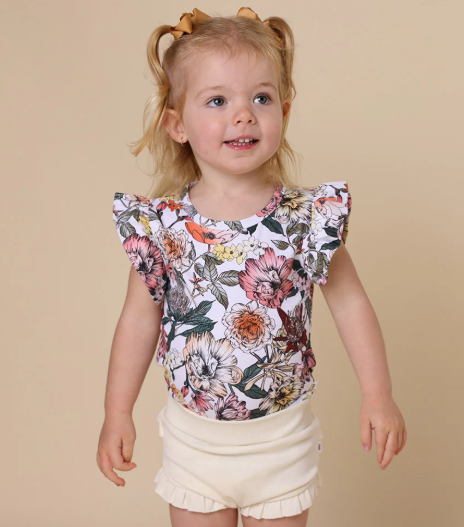 SNUGGLE HUNNY AUSTRALIANA ORGANIC T-SHIRT WITH FRILL