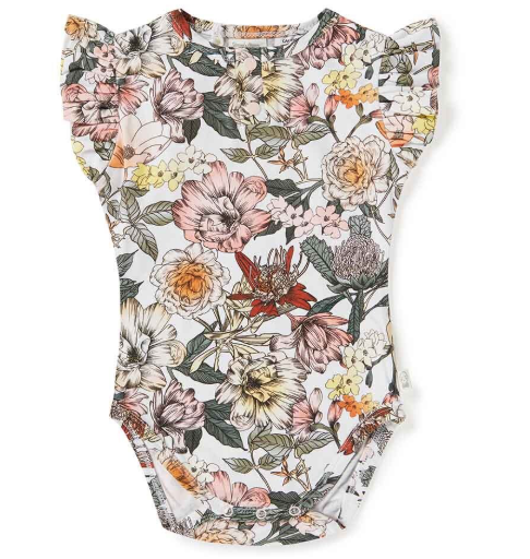 SNUGGLE HUNNY AUSTRALIANA SHORT SLEEVE ORGANIC GROWSUIT
