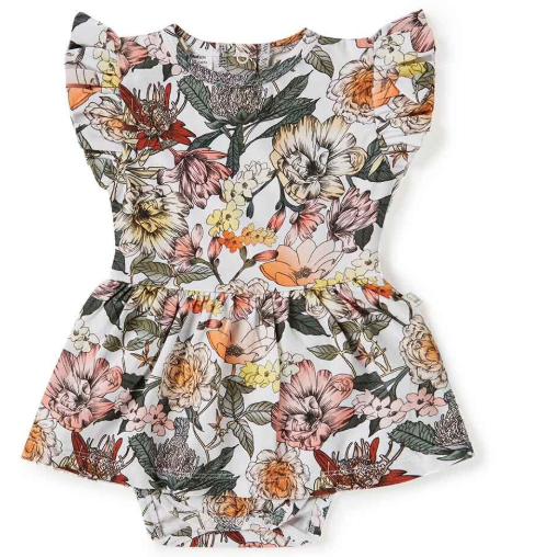 SNUGGLE HUNNY AUSTRALIANA ORGANIC SHORT SLEEVE DRESS