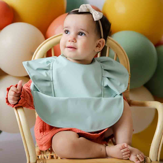 SAGE FRILL SNUGGLE BIB