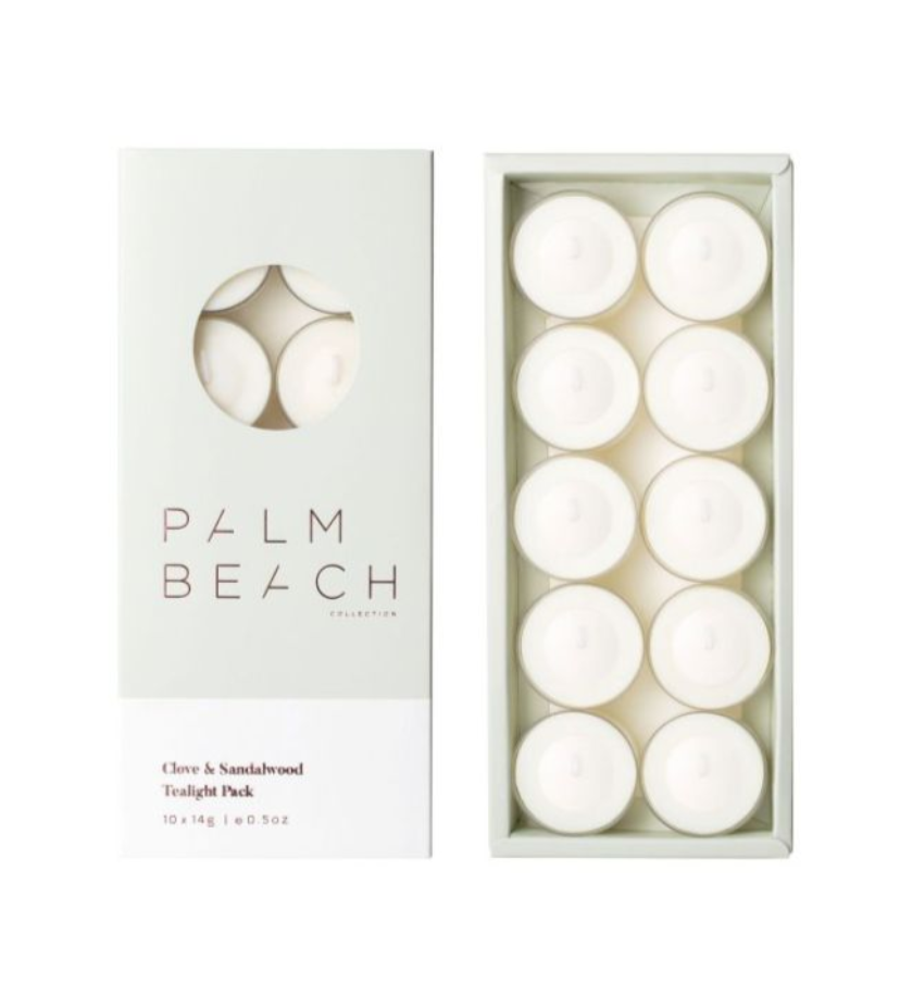 PALM BEACH TEALIGHT PACK CLOVE & SANDALWOOD