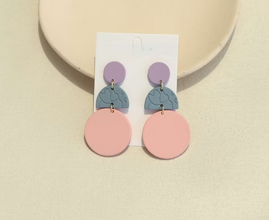 E01882 CLAY DANGLE EARRINGS