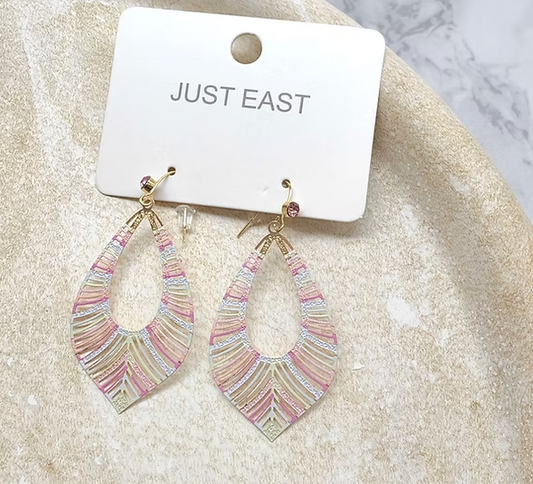 E01952P PINK DANGLE EARRINGS