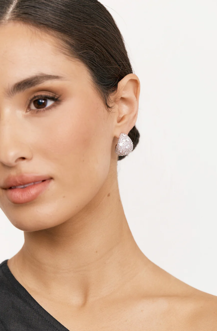 ADORNE DIAMANTE TEARDROP EARRINGS