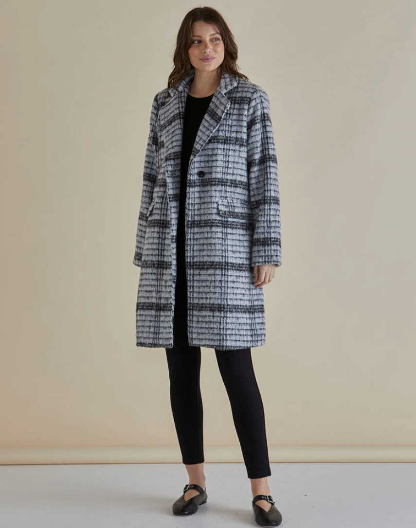 BETTY BASICS WANDA COAT MONOCHROME