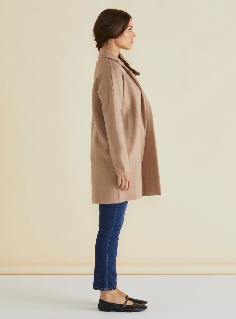 BETTY BASICS BRISTOL COATIGAN SAND
