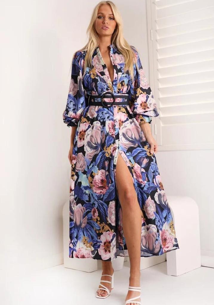 DONATELLA AZURE ROSE MAXI