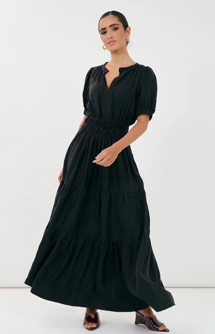 ADORNE VIOLETTE CUPRO DRESS