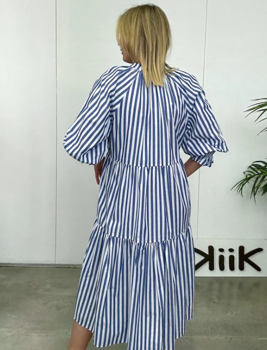 KIIK LUXE FRANCES STRIPE DRESS NAVY