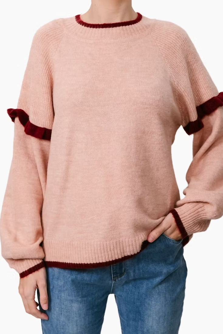 SUNNYGIRL FRILL KNIT PINK
