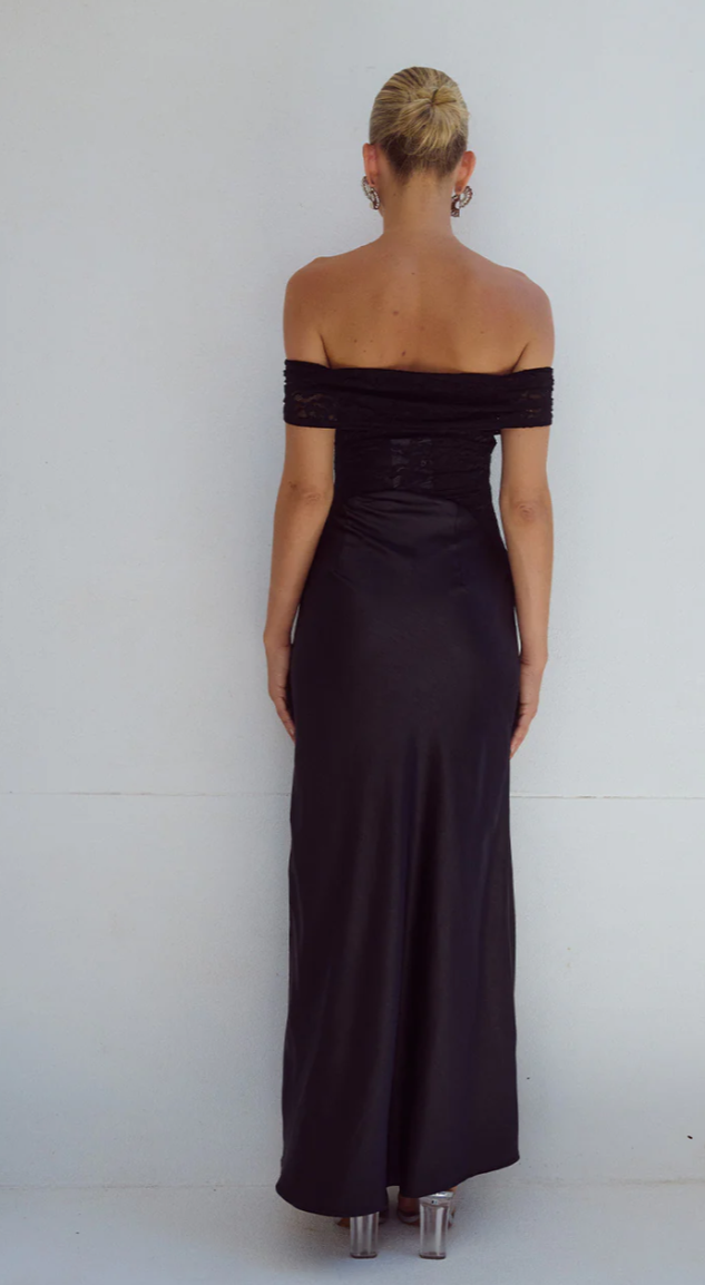 AMORET MIDI DRESS BLACK