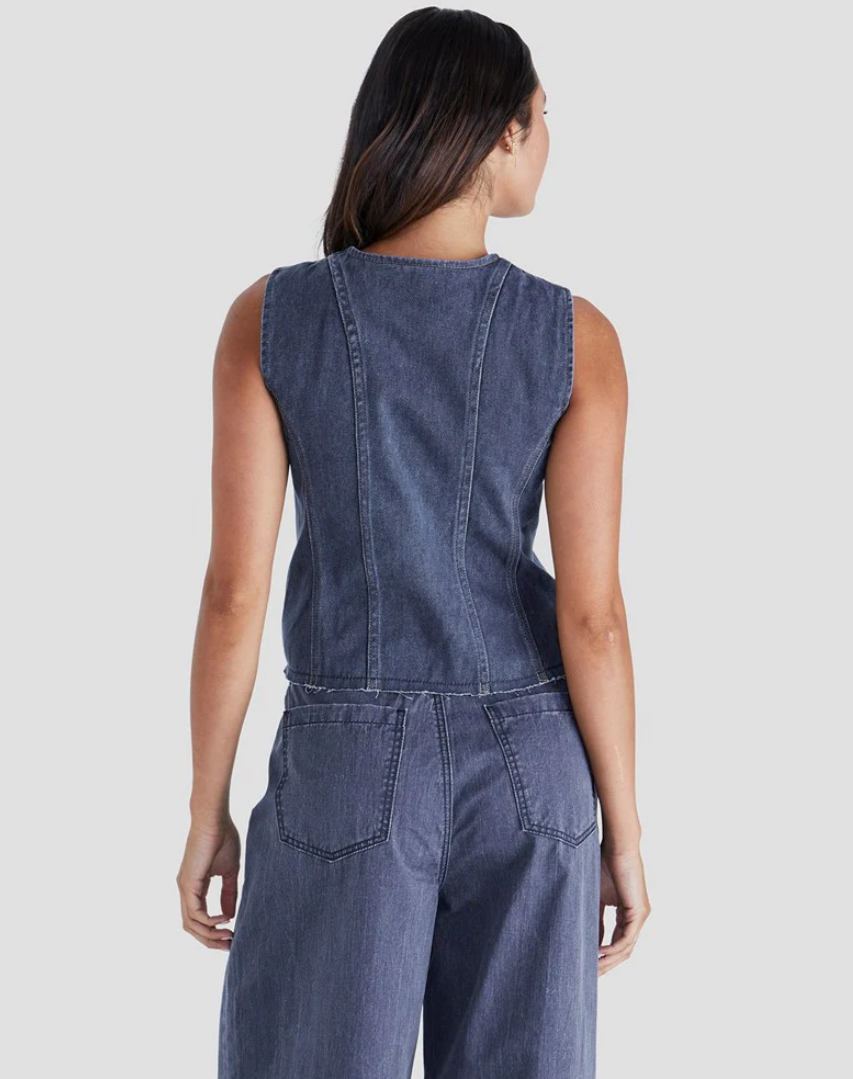 SASS AINSLEY VEST DARK DENIM