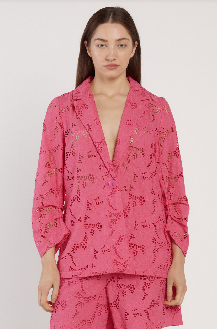 FATE & BECKER WORTH IT BLAZER HOT PINK