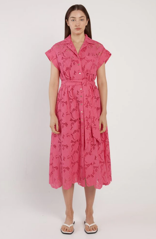 F&B WORTH IT DRESS HOT PINK