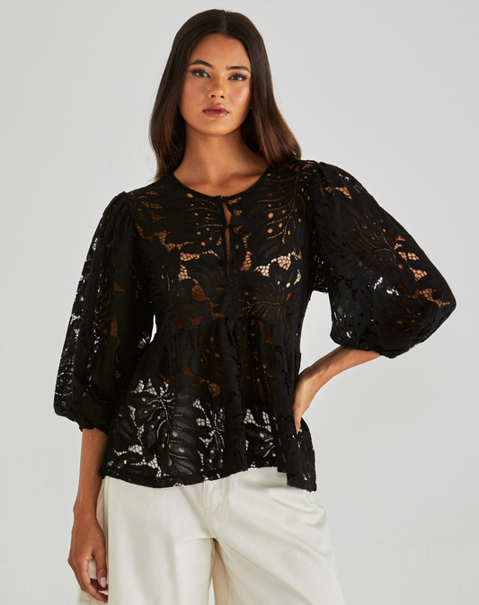 SASS HILDE PEPLUM BLOUSE