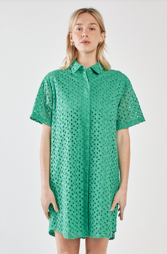 SASS STEVA SHIRT DRESS GREEN
