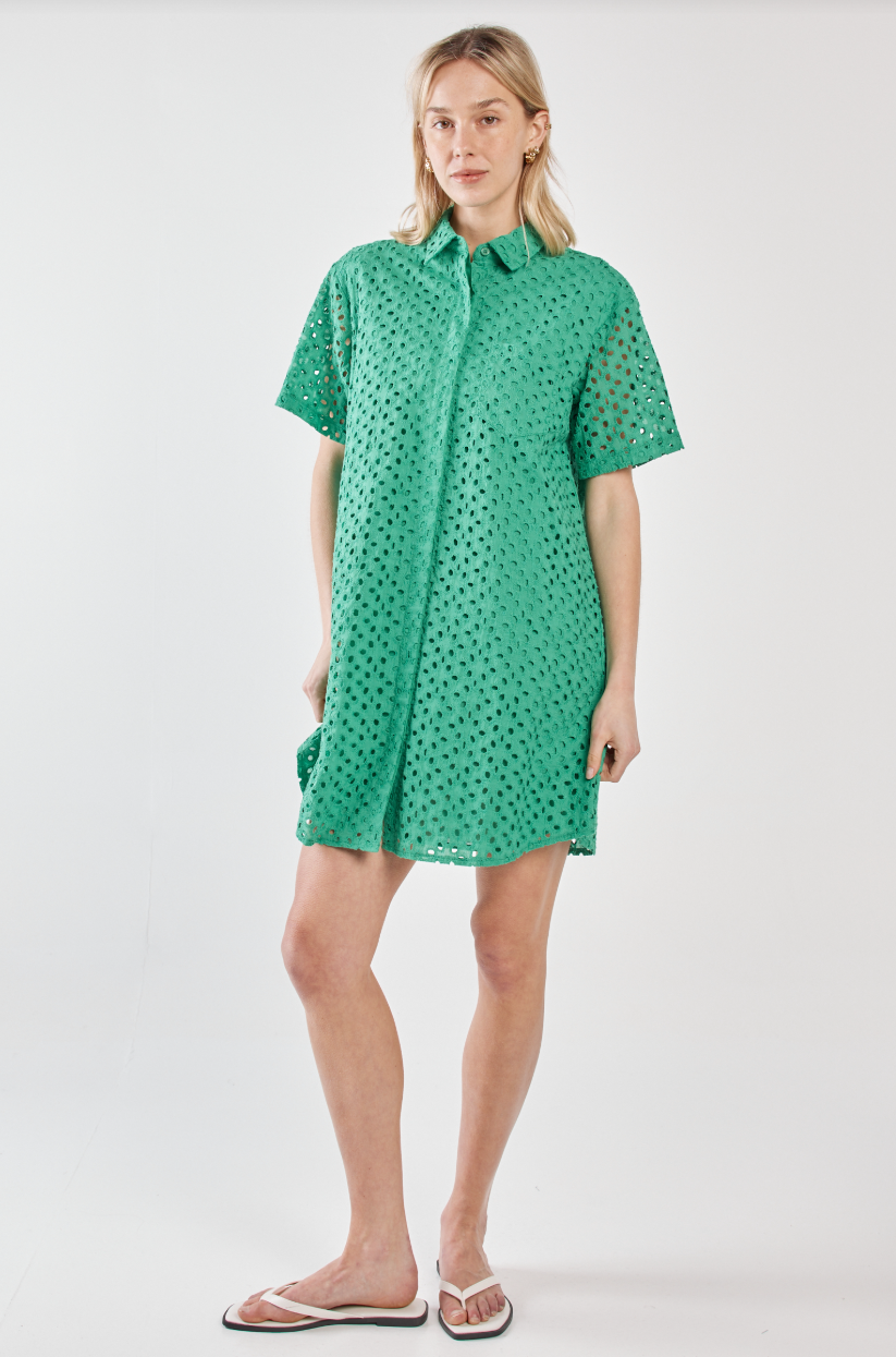 SASS STEVA SHIRT DRESS GREEN
