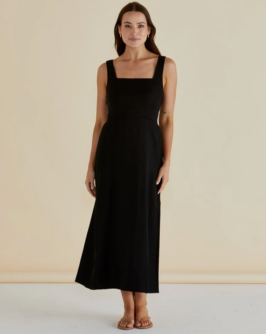 BETTY BASICS TEGAN MIDI DRESS BLACK