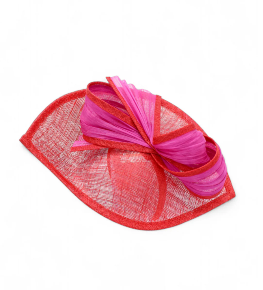 XANTHIA FASCINATOR RED & PINK