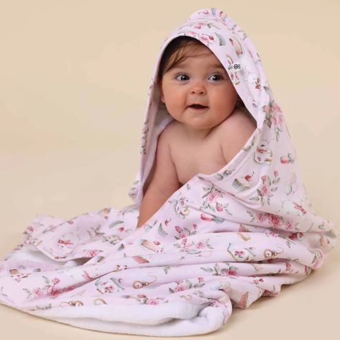 SNUGGLE HUNNY ALICE'S TEA PARTY HOODED TOWEL